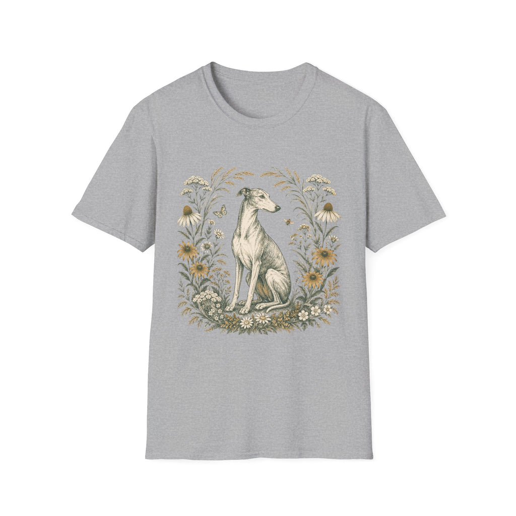 Greyhound Botanical Wreath T-Shirt