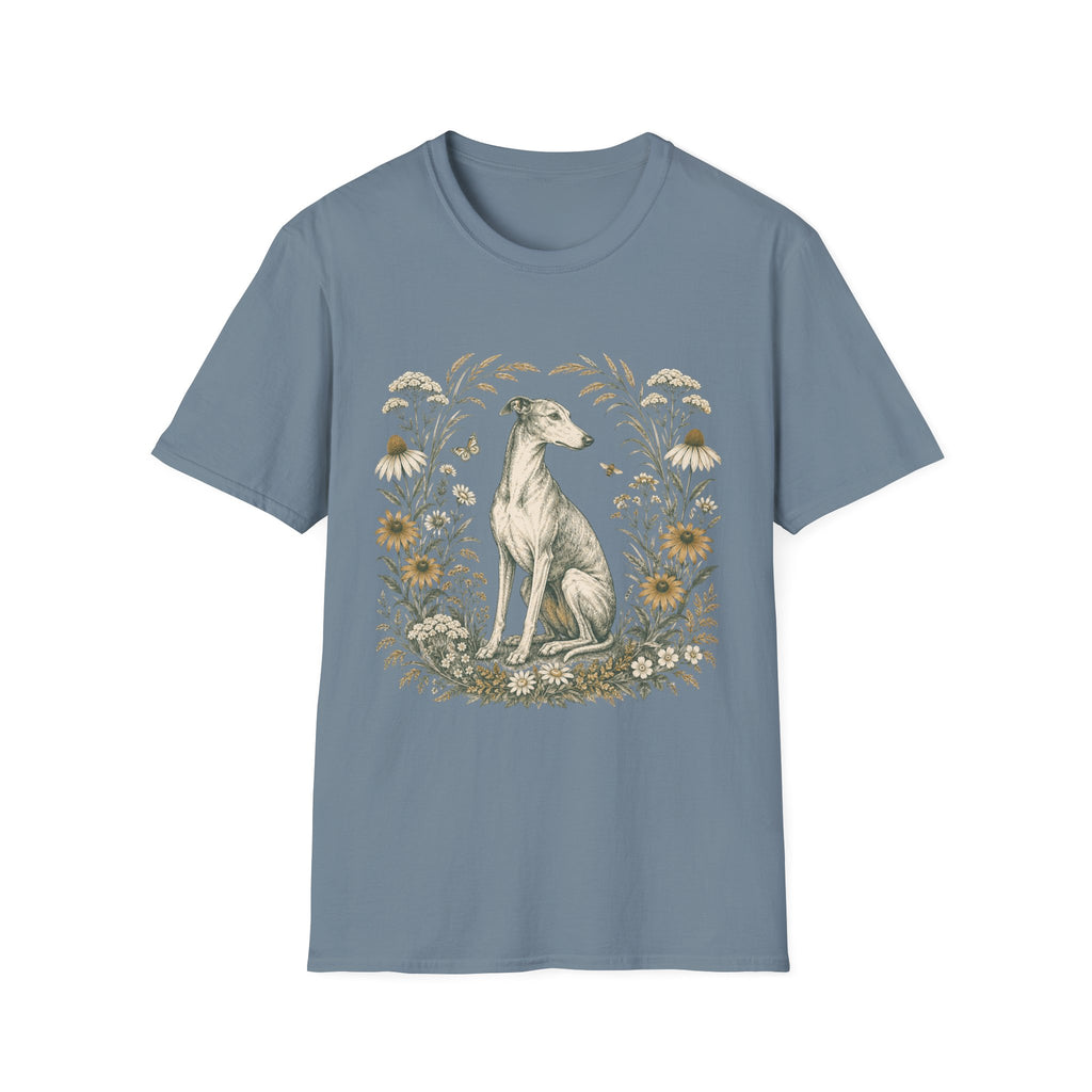 Greyhound Botanical Wreath T-Shirt