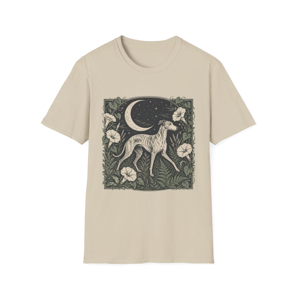 Greyhound in Moonlit Night T-Shirt