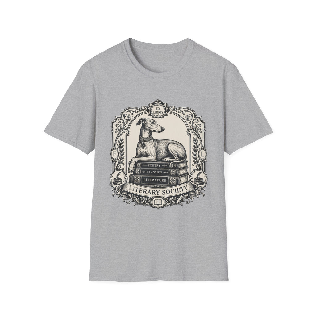 Elegant Literary Greyhound T-Shirt
