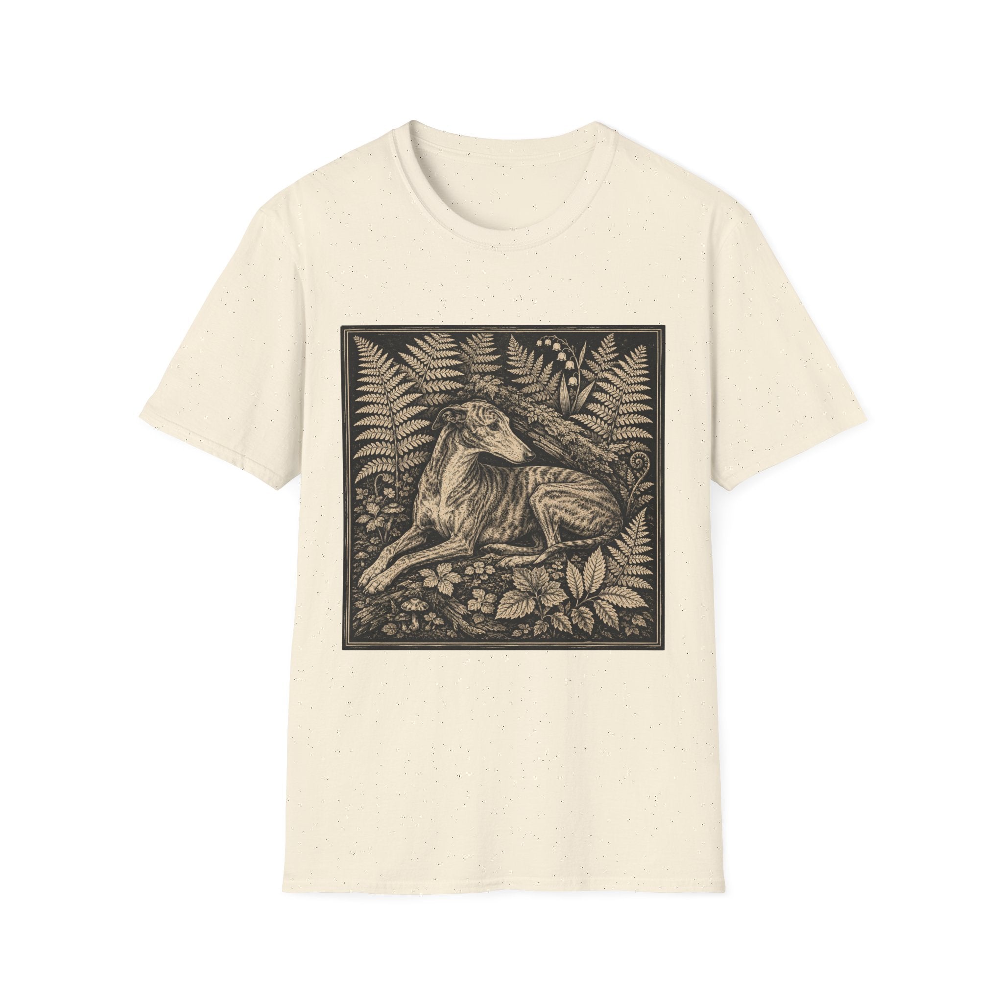 Greyhound Seated in Ferns T-Shirt
