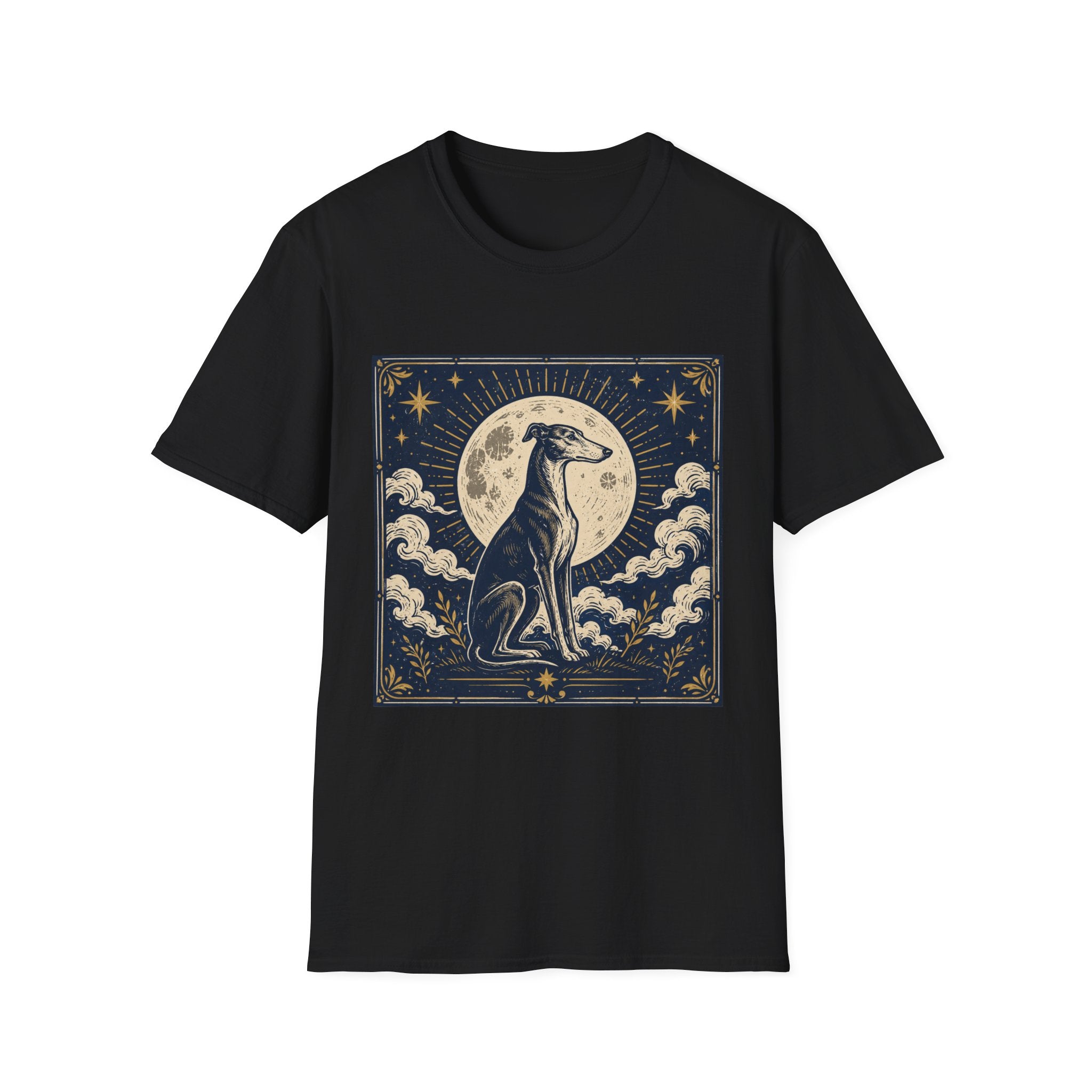 Celestial Greyhound with Moon & Stars T-Shirt