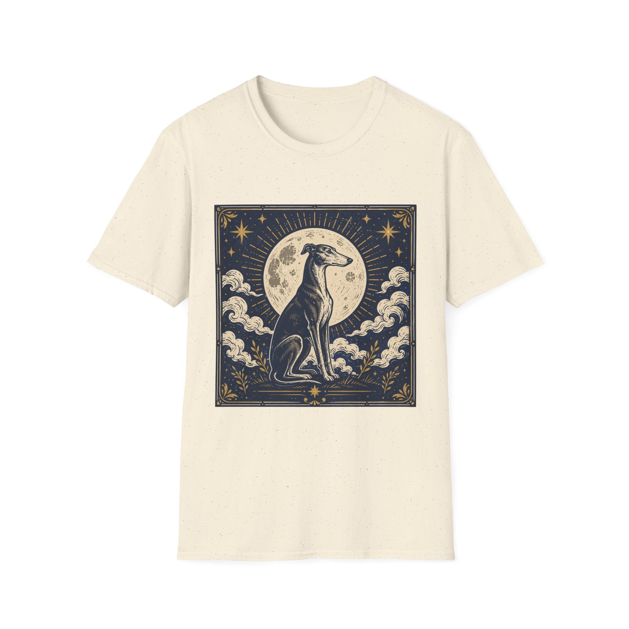 Celestial Greyhound with Moon & Stars T-Shirt