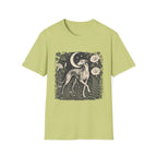 Greyhound Under Crescent Moon T-Shirt