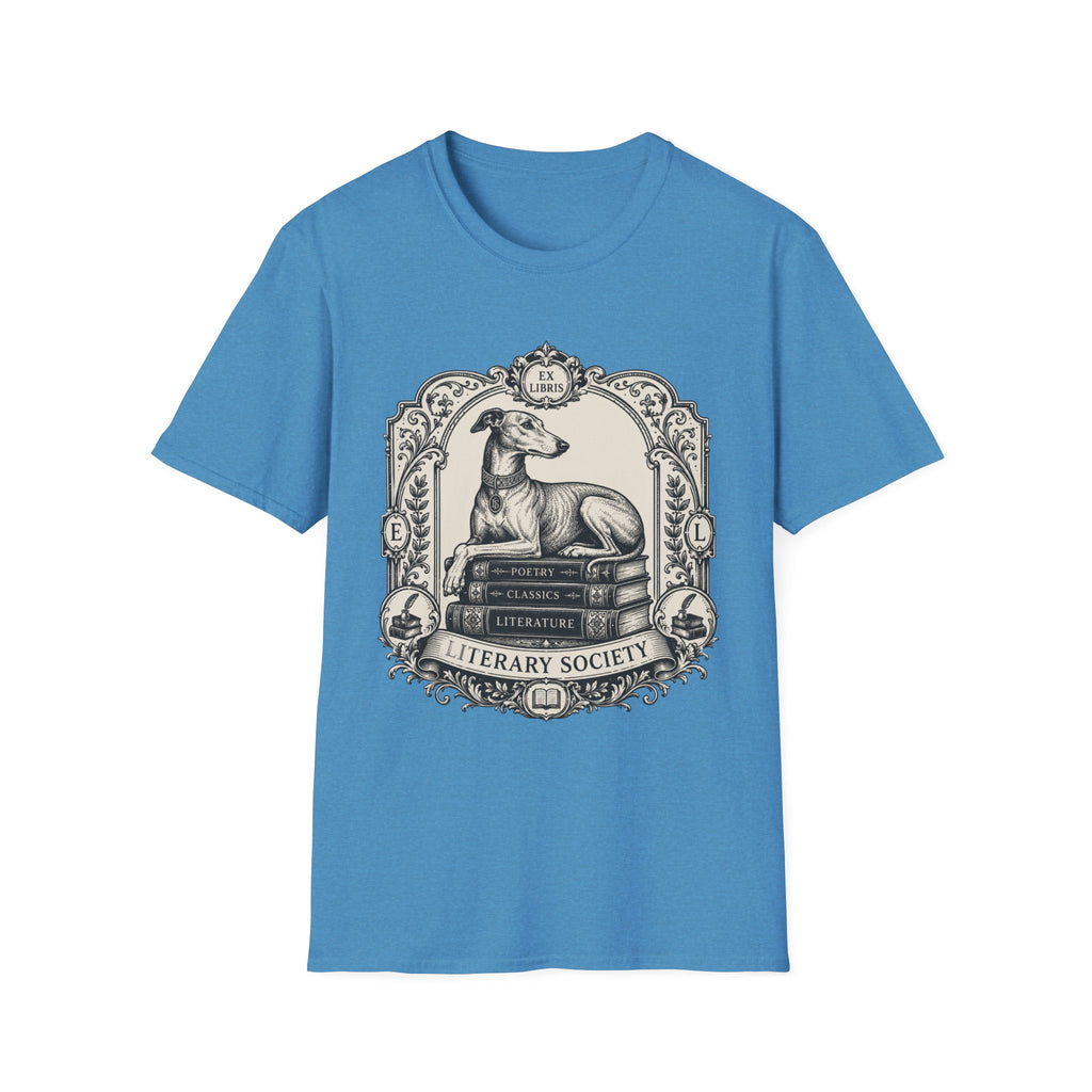 Elegant Literary Greyhound T-Shirt