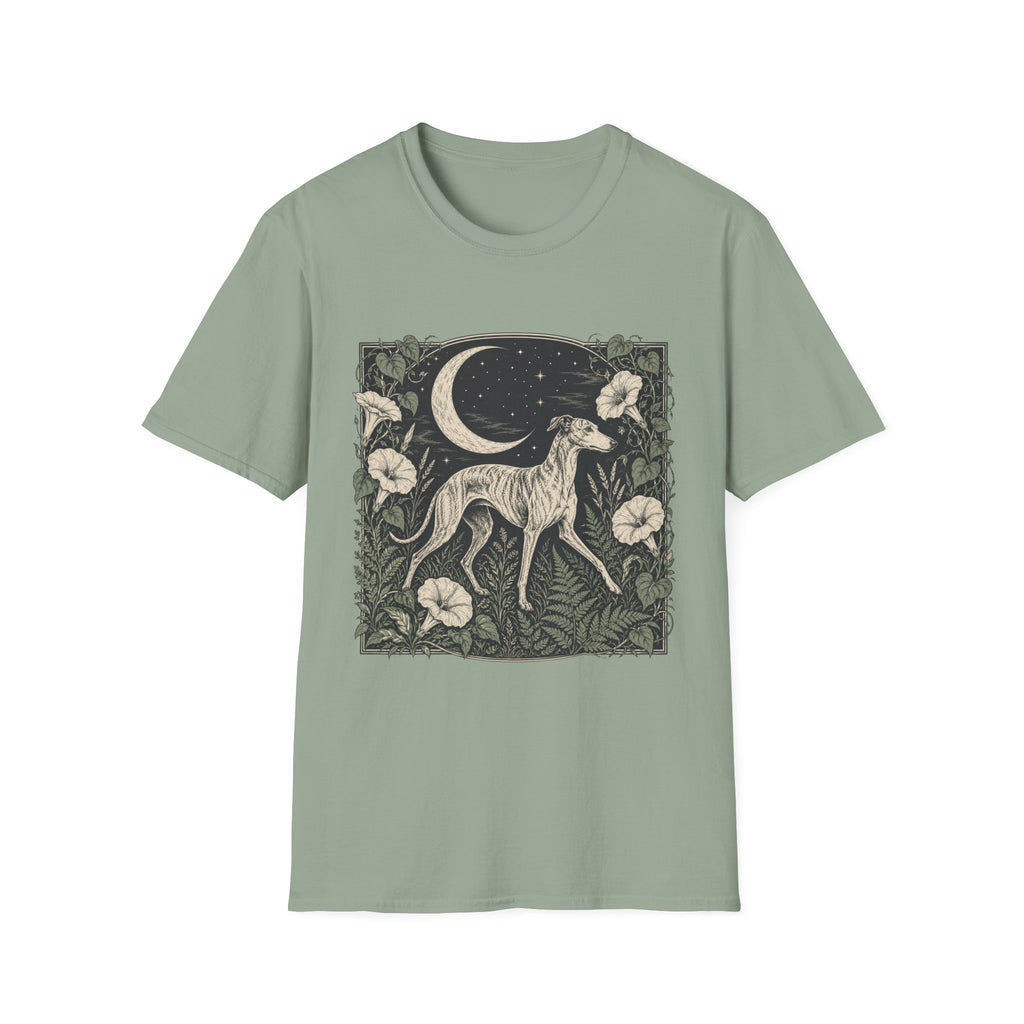 Greyhound in Moonlit Night T-Shirt