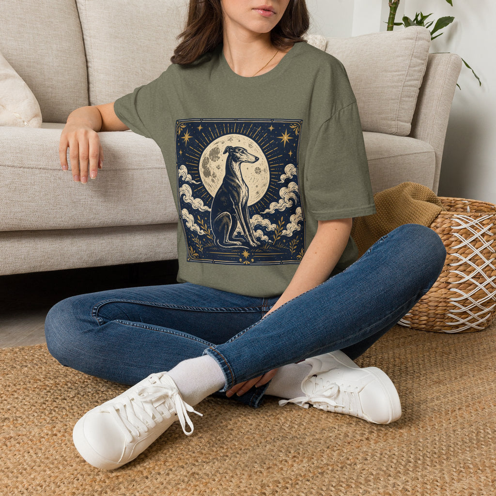 Celestial Greyhound with Moon & Stars T-Shirt