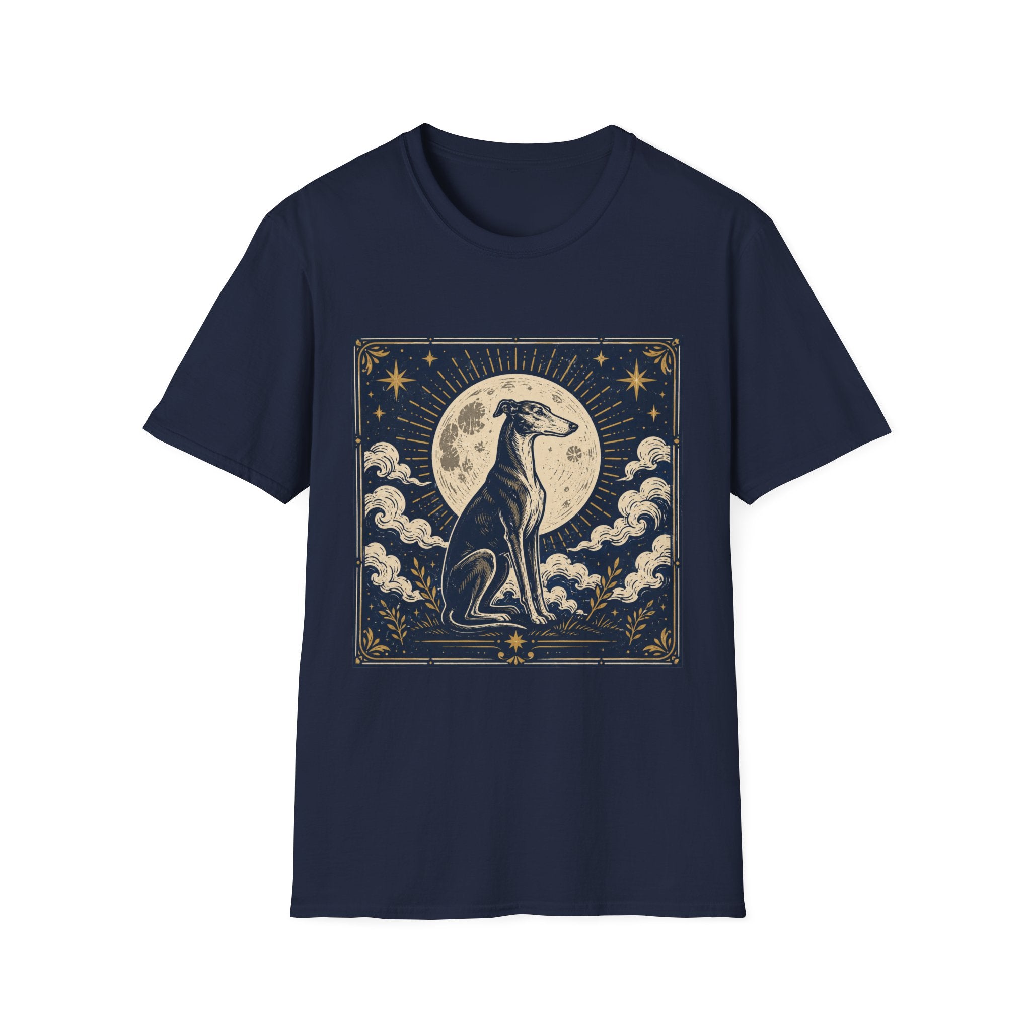 Celestial Greyhound with Moon & Stars T-Shirt