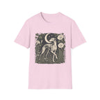 Greyhound Under Crescent Moon T-Shirt