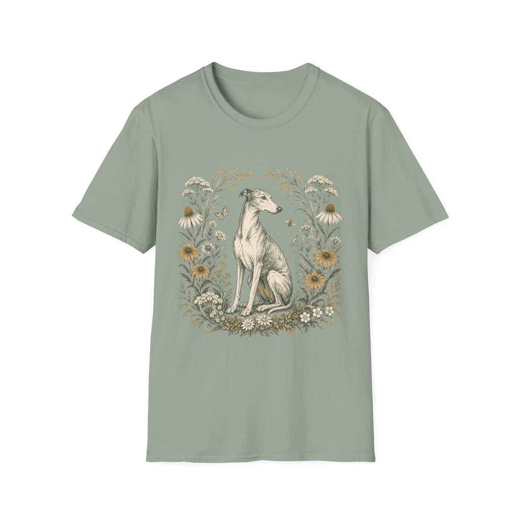 Greyhound Botanical Wreath T-Shirt
