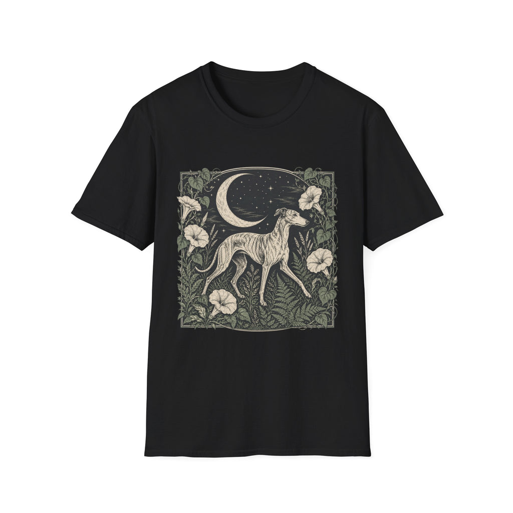Greyhound in Moonlit Night T-Shirt