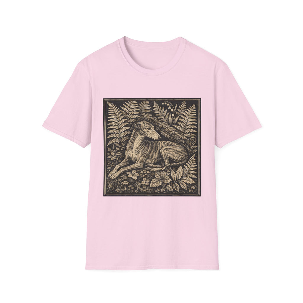 Greyhound Seated in Ferns T-Shirt