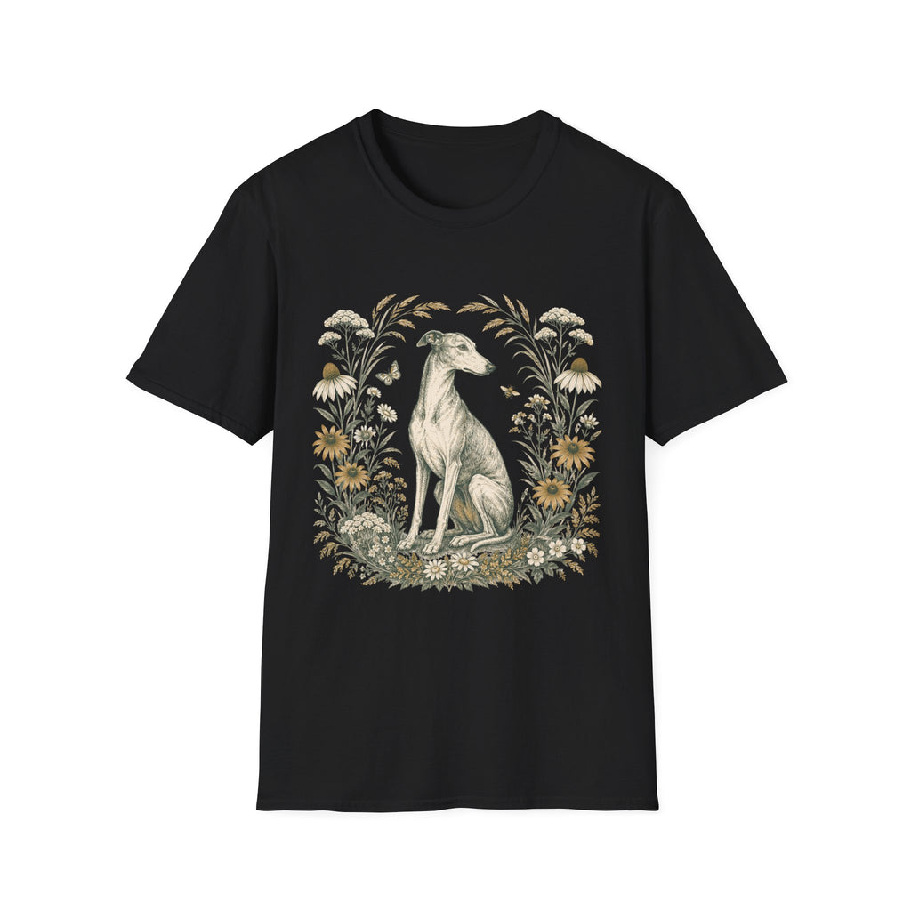 Greyhound Botanical Wreath T-Shirt