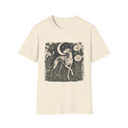 Greyhound Under Crescent Moon T-Shirt