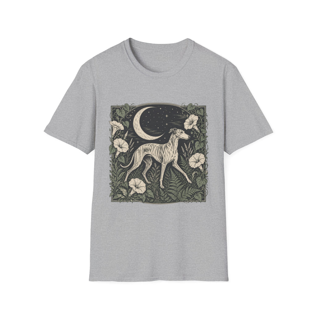Greyhound in Moonlit Night T-Shirt