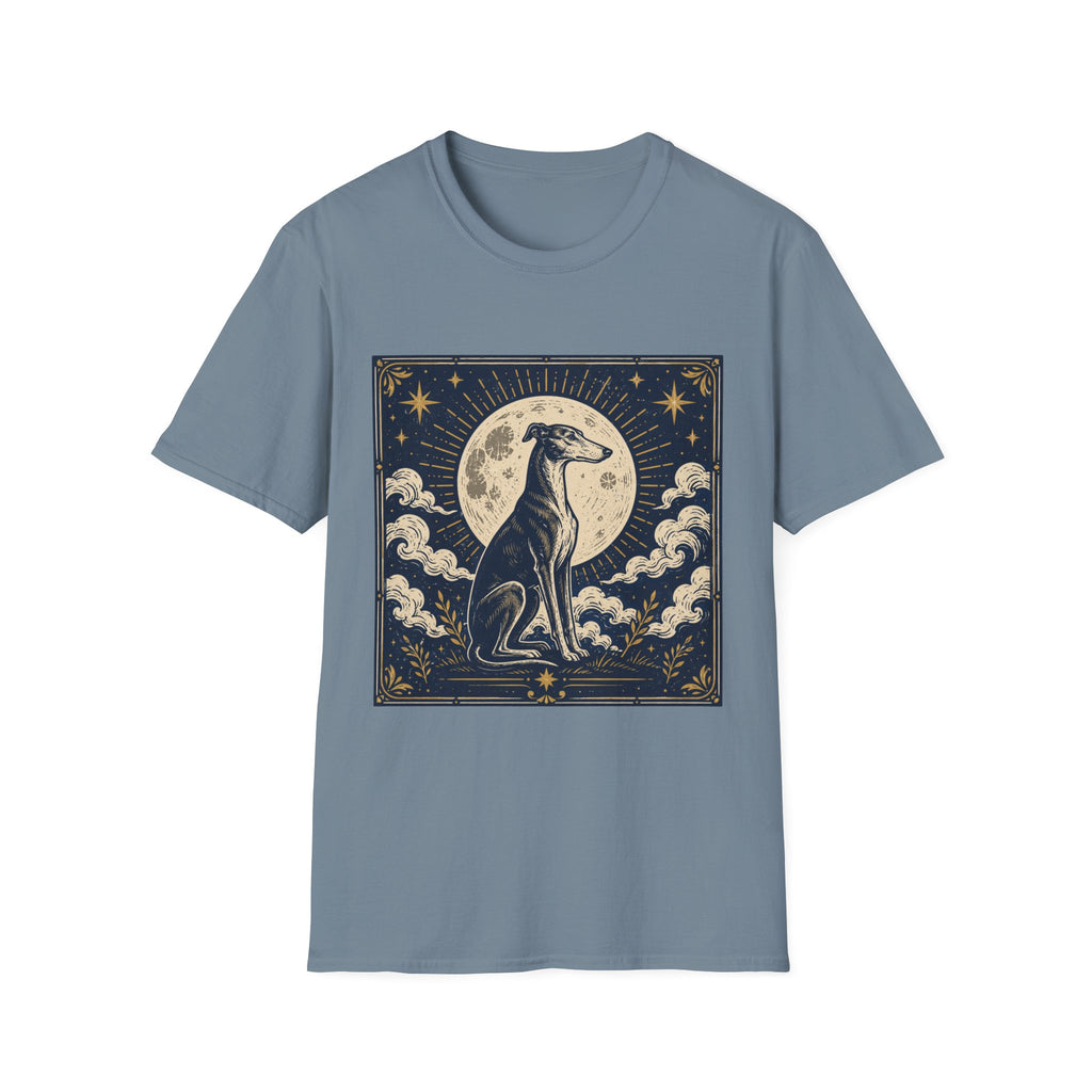 Celestial Greyhound with Moon & Stars T-Shirt