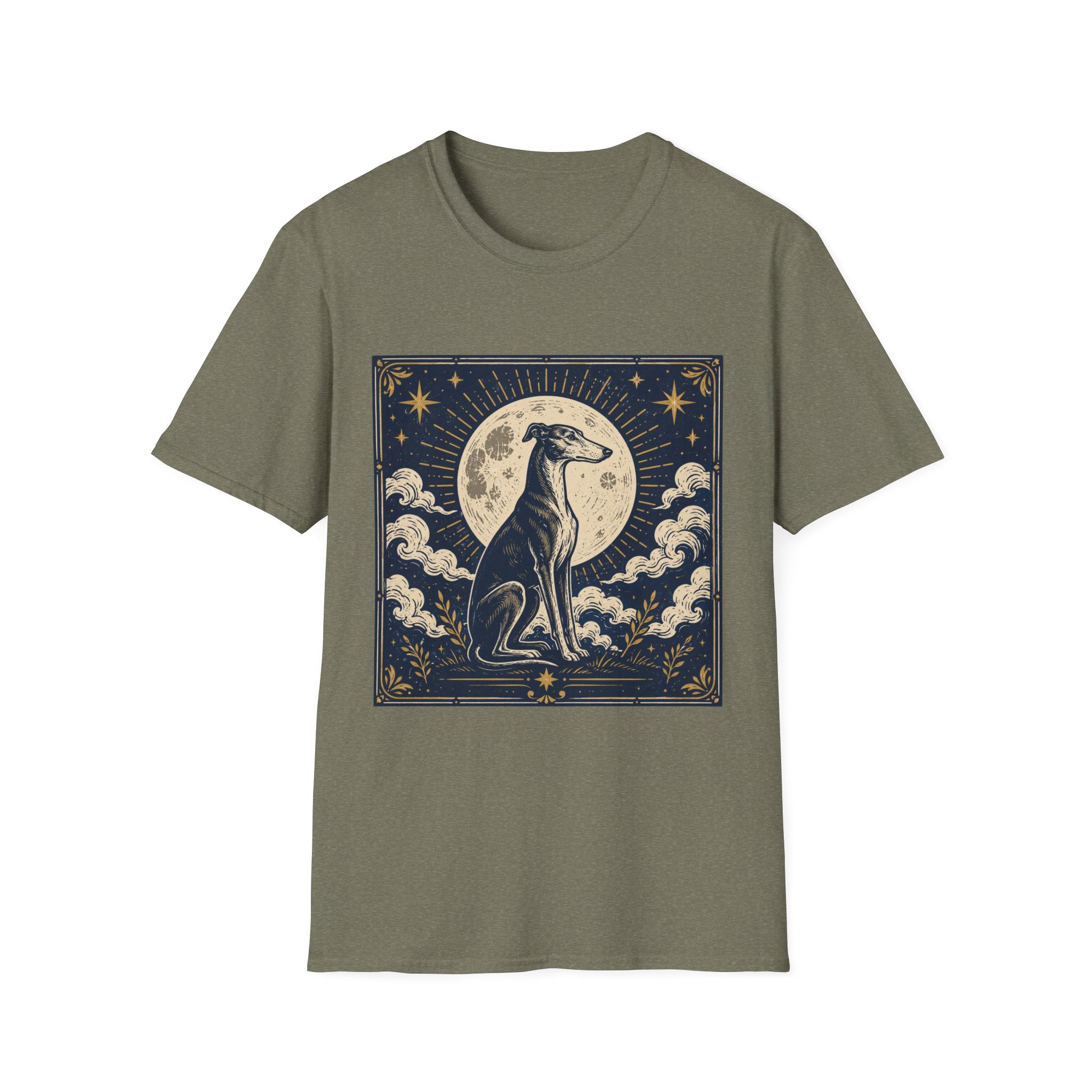 Celestial Greyhound with Moon & Stars T-Shirt