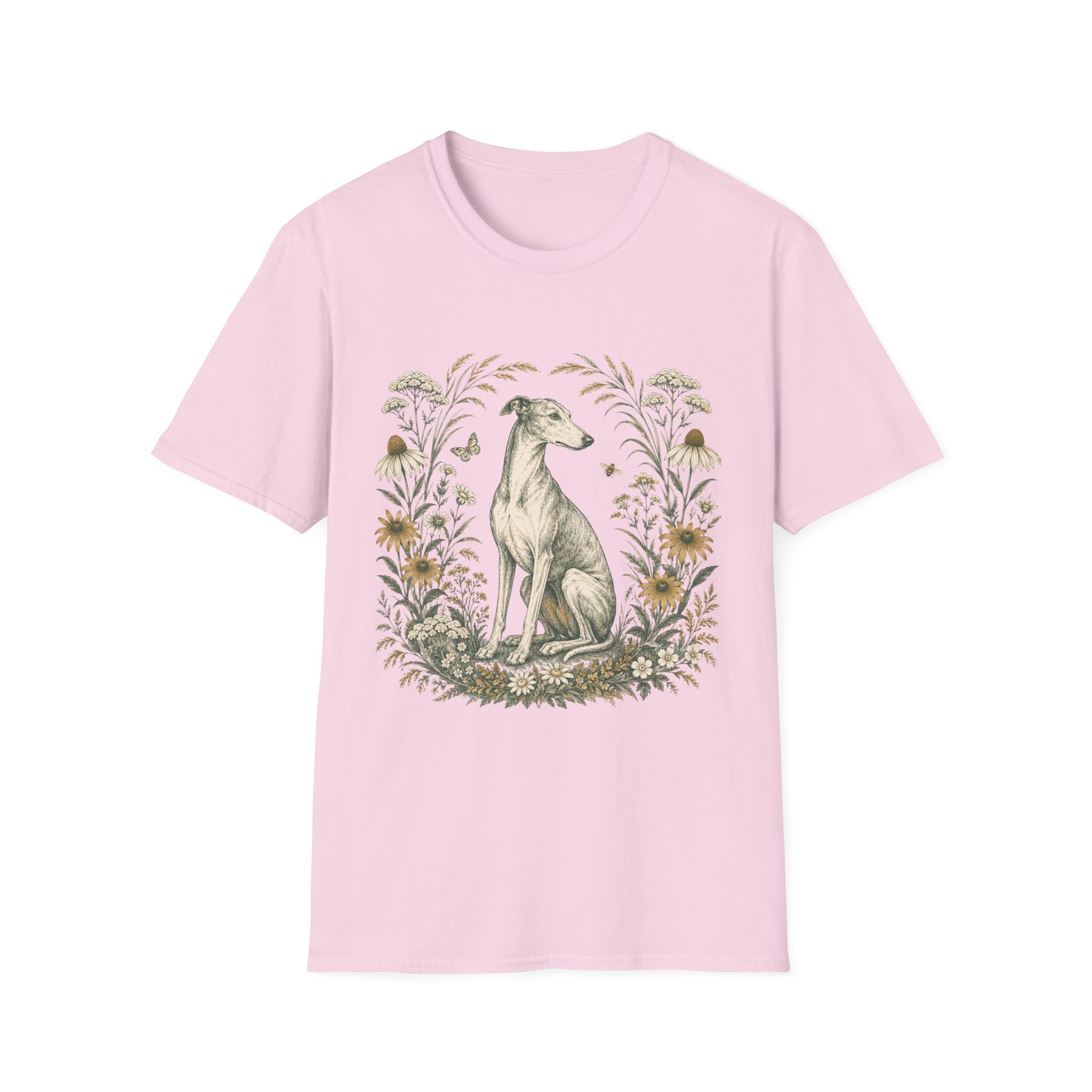 Greyhound Botanical Wreath T-Shirt