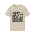 Greyhound Under Crescent Moon T-Shirt