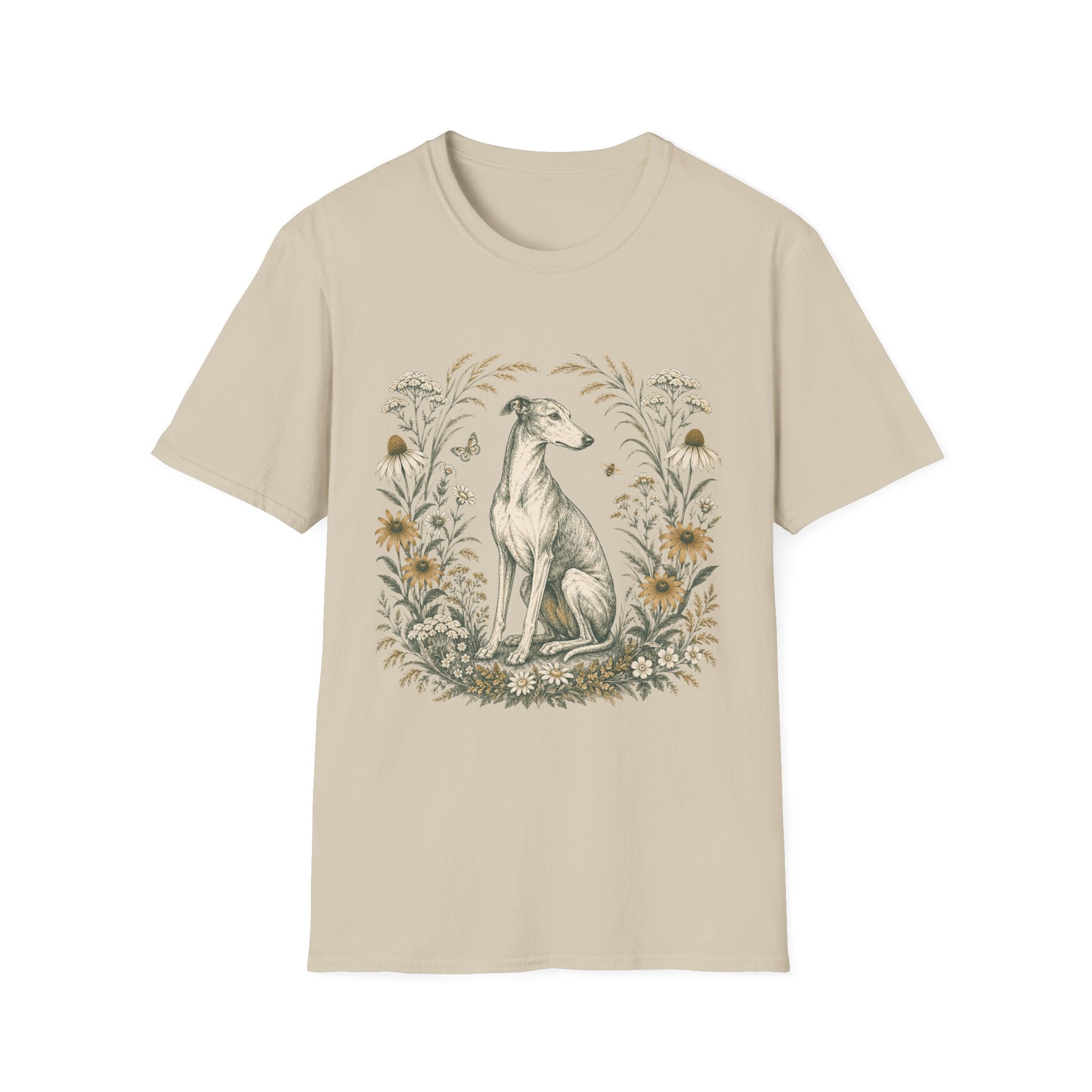 Greyhound Botanical Wreath T-Shirt
