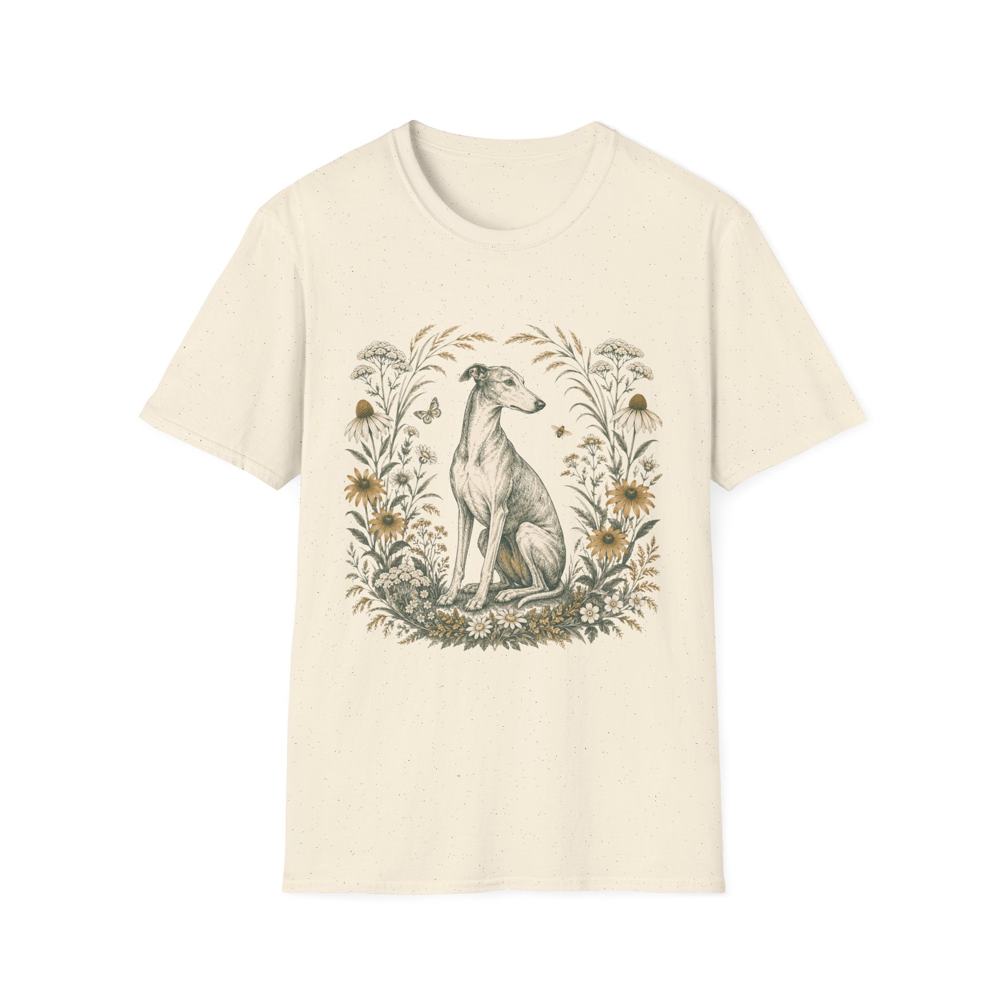 Greyhound Botanical Wreath T-Shirt