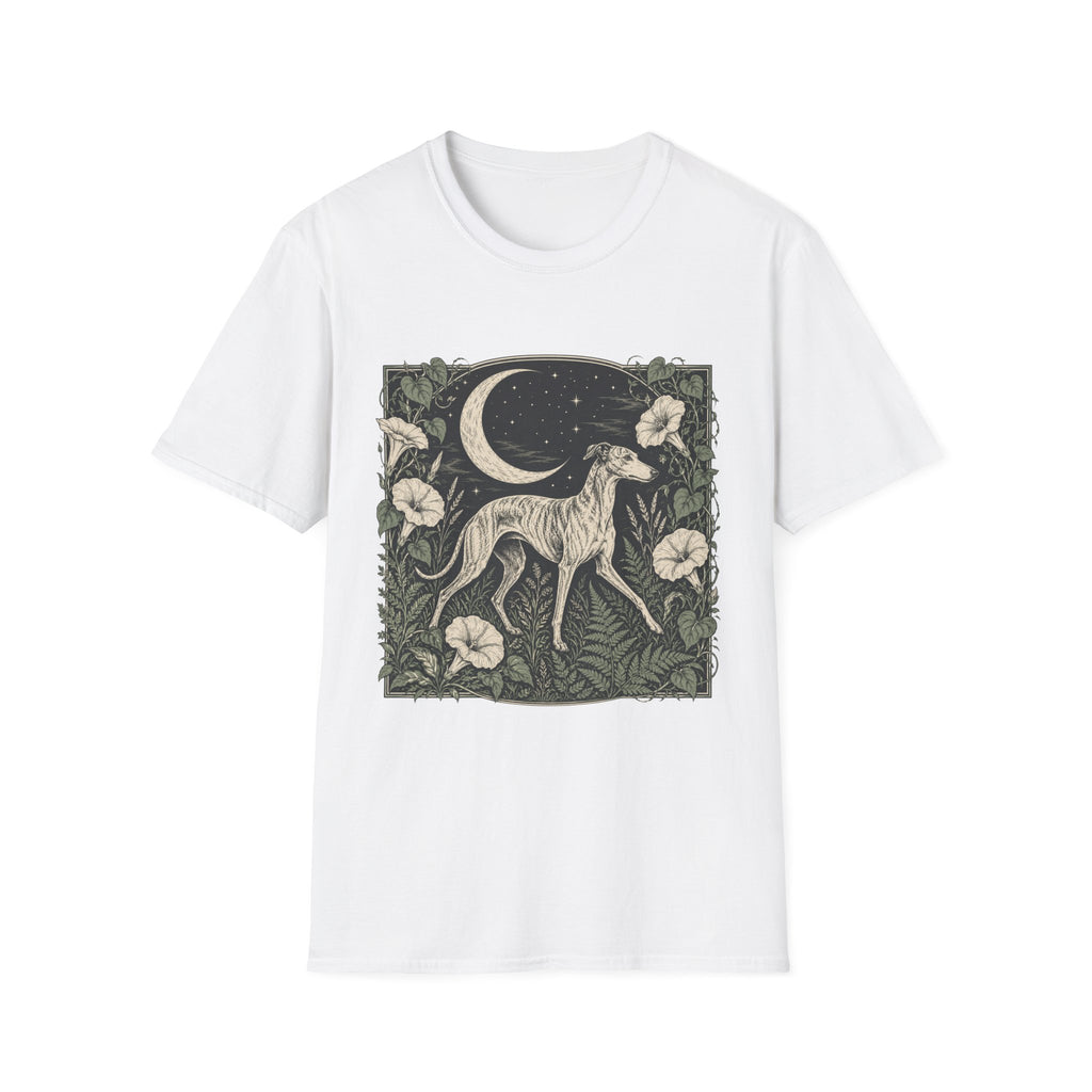 Greyhound in Moonlit Night T-Shirt