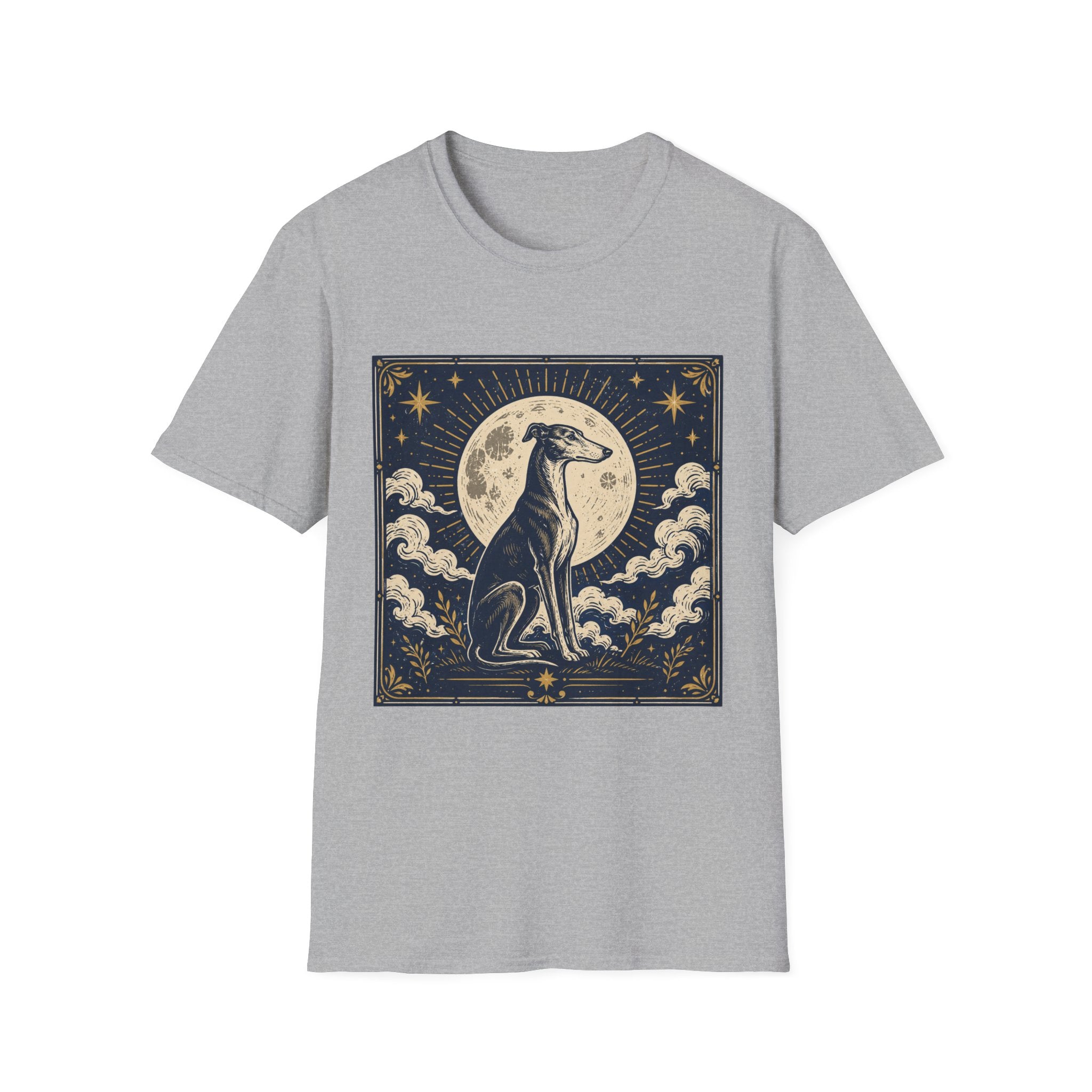 Celestial Greyhound with Moon & Stars T-Shirt
