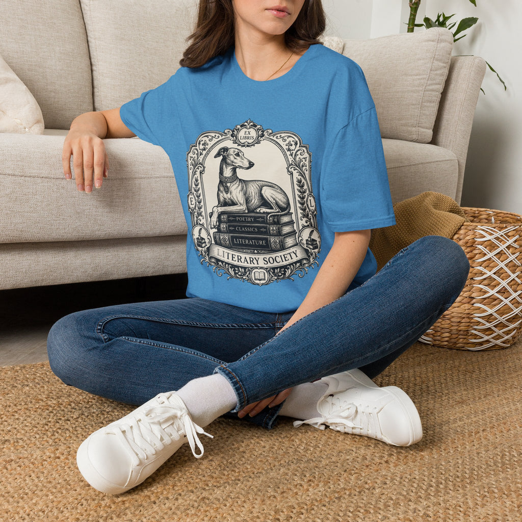 Elegant Literary Greyhound T-Shirt