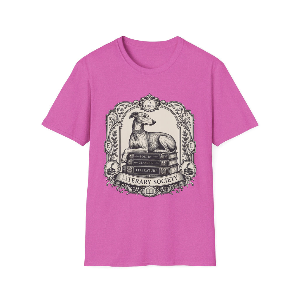 Elegant Literary Greyhound T-Shirt