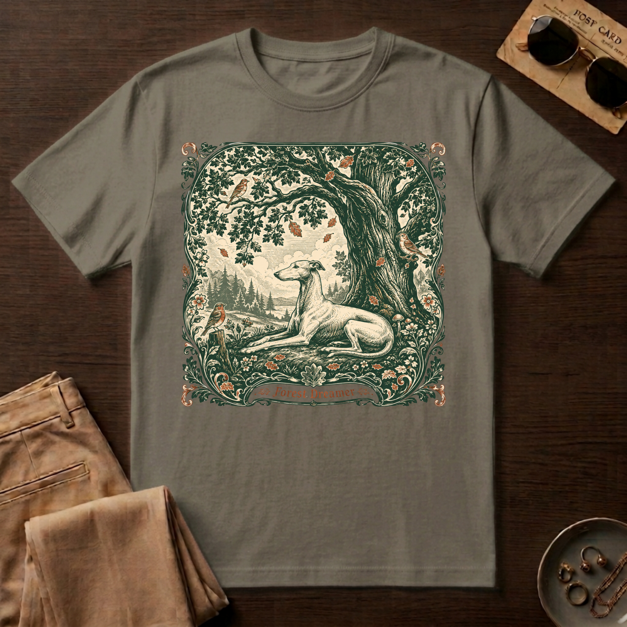 Forest Dreamer Greyhound T-Shirt
