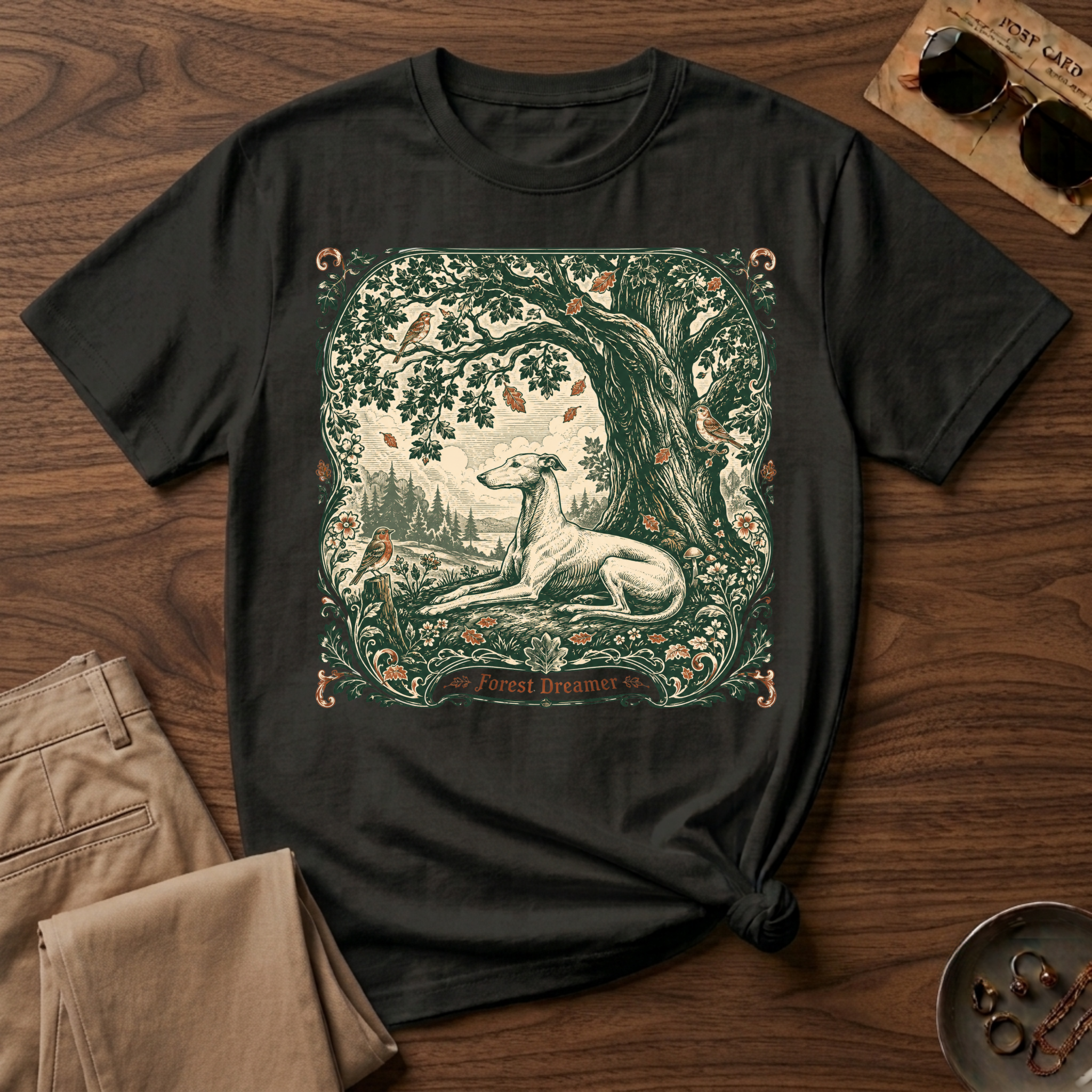 Forest Dreamer Greyhound T-Shirt
