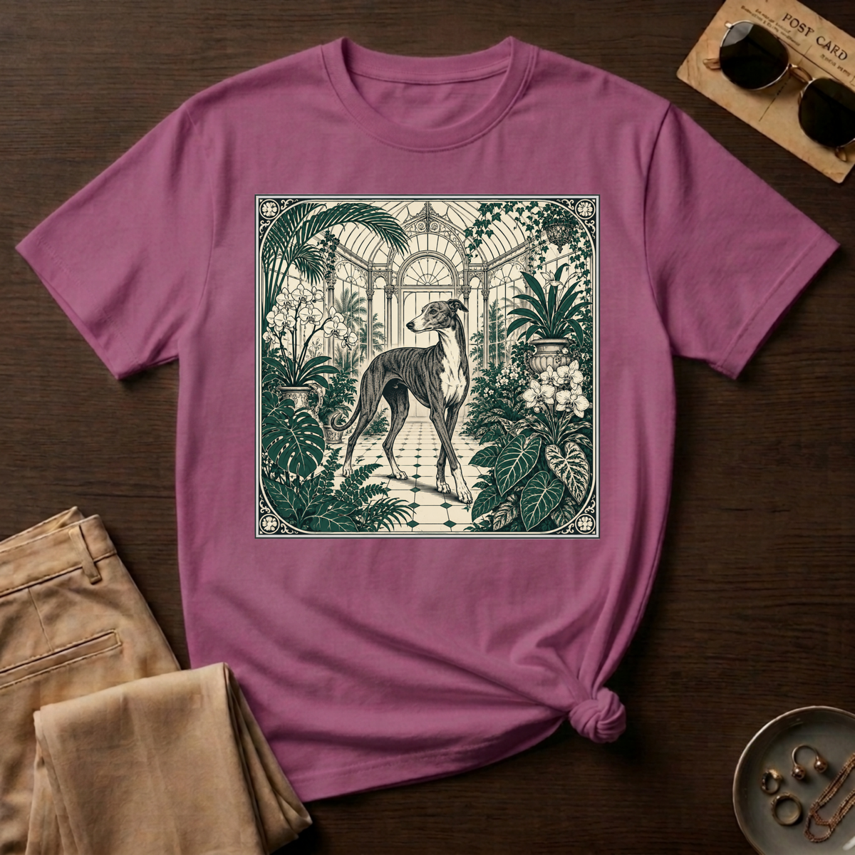 Greyhound in the Conservatory T-Shirt