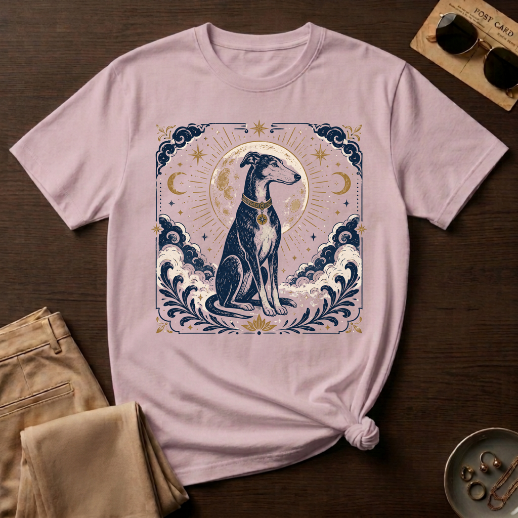 Moon Halo Celestial Greyhound T-Shirt