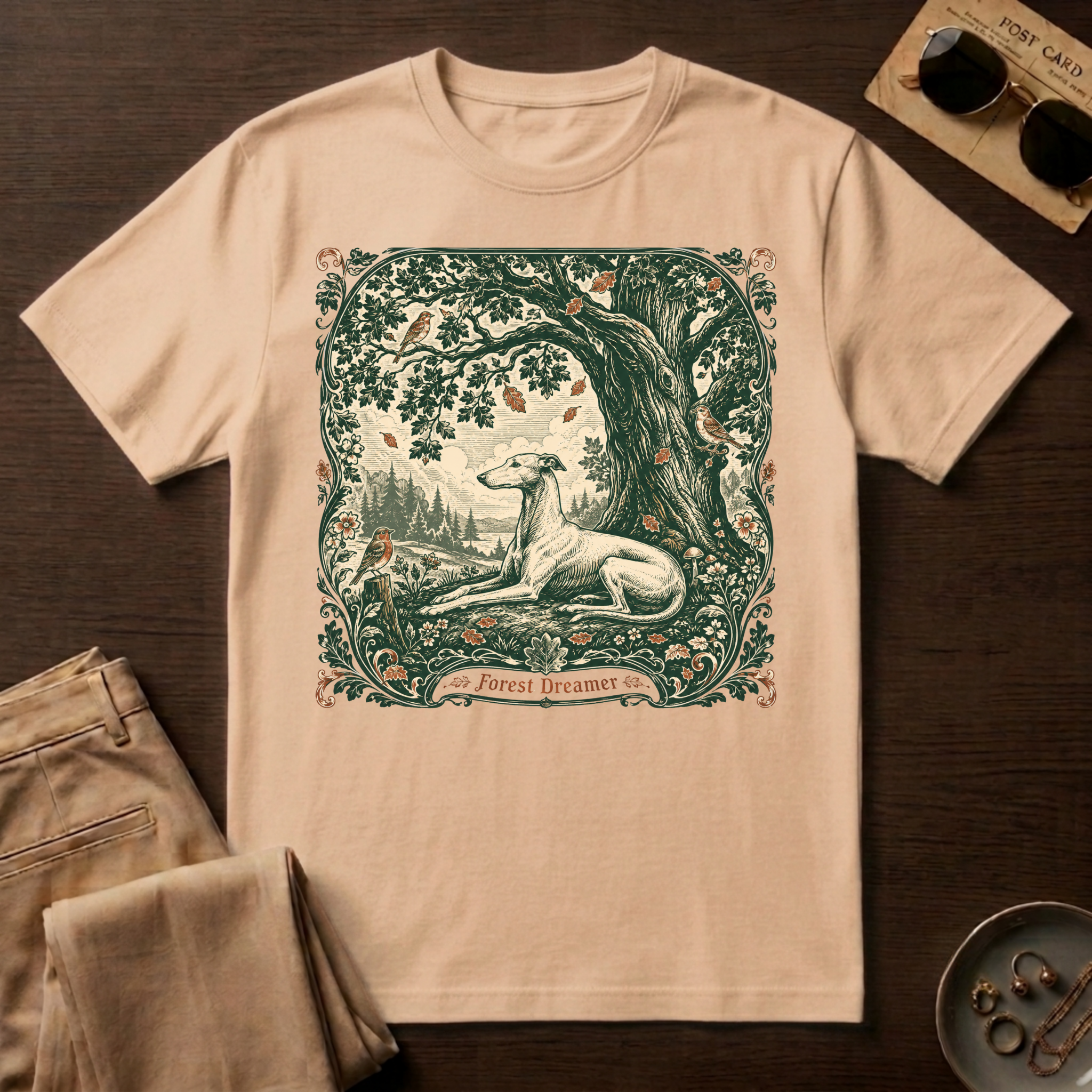 Forest Dreamer Greyhound T-Shirt