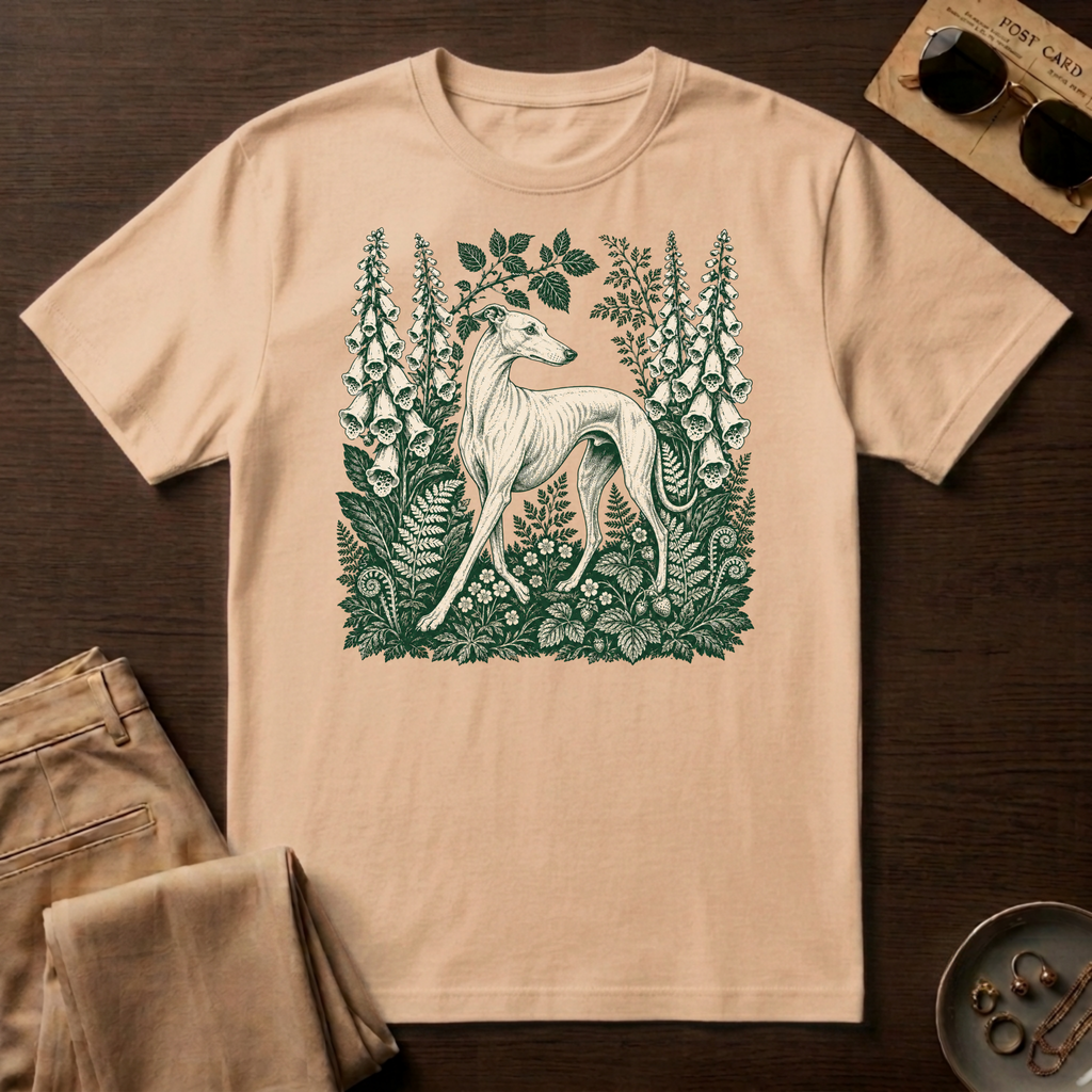 Greyhound in Botanical Garden T-Shirt