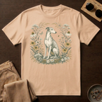 Greyhound Botanical Wreath T-Shirt