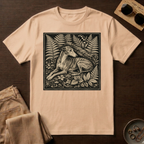 Greyhound Seated in Ferns T-Shirt