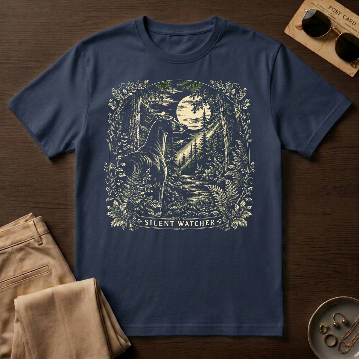 Silent Watcher Greyhound T-Shirt