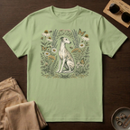 Greyhound Among Bees & Flowers T-Shirt