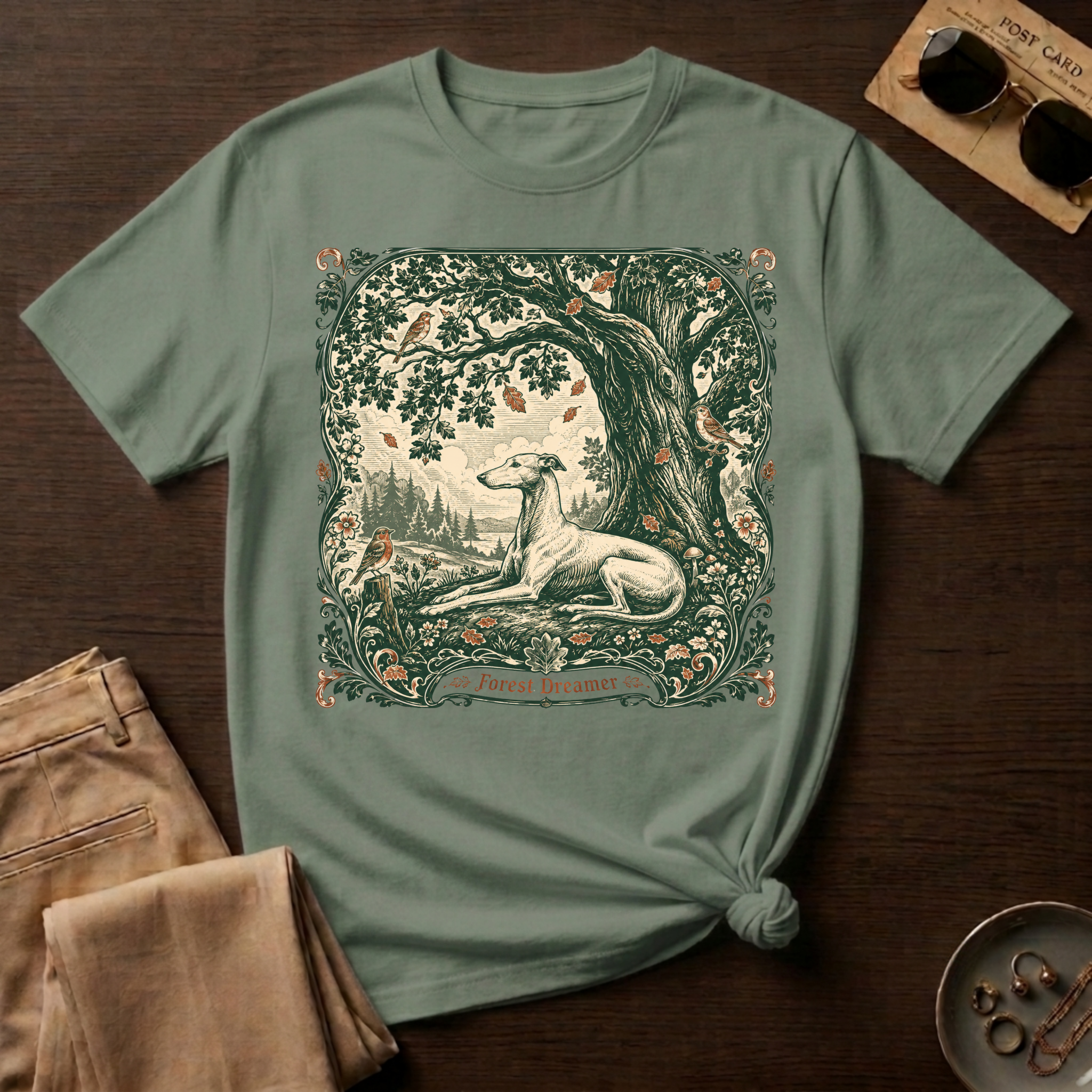 Forest Dreamer Greyhound T-Shirt