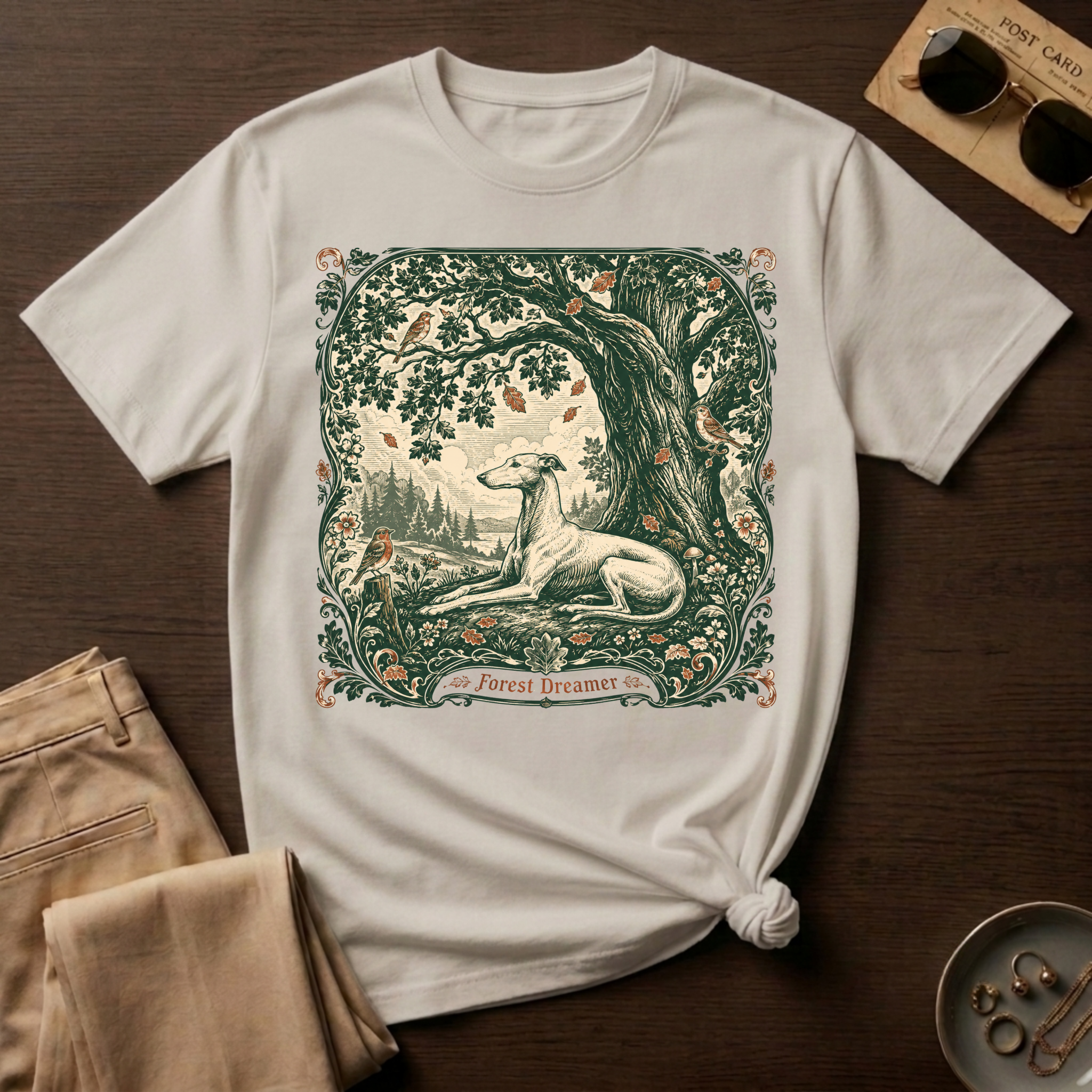 Forest Dreamer Greyhound T-Shirt