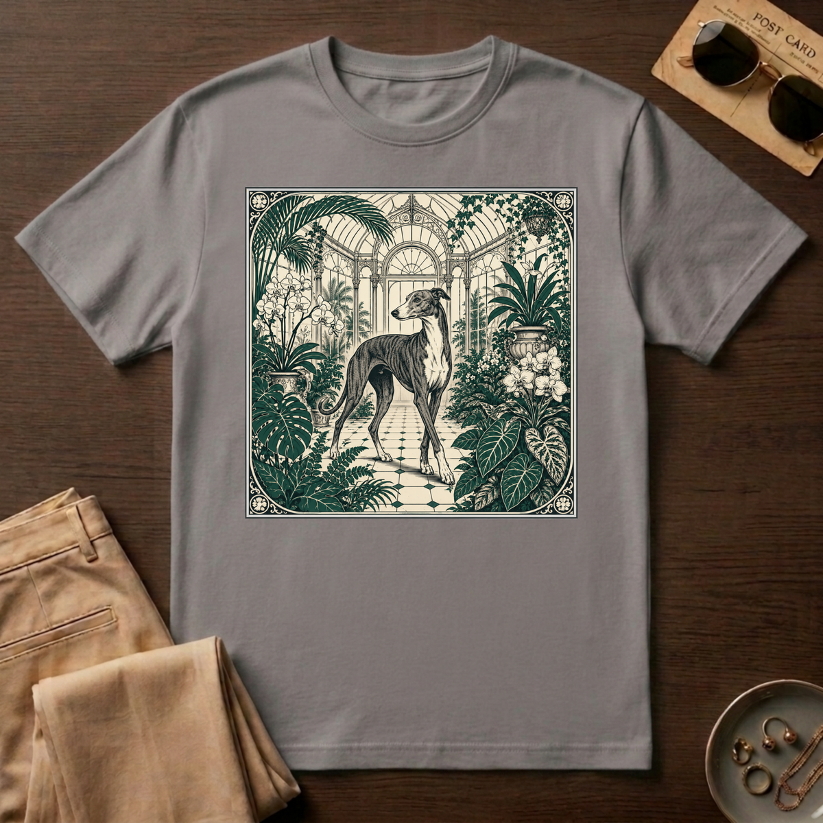 Greyhound in the Conservatory T-Shirt