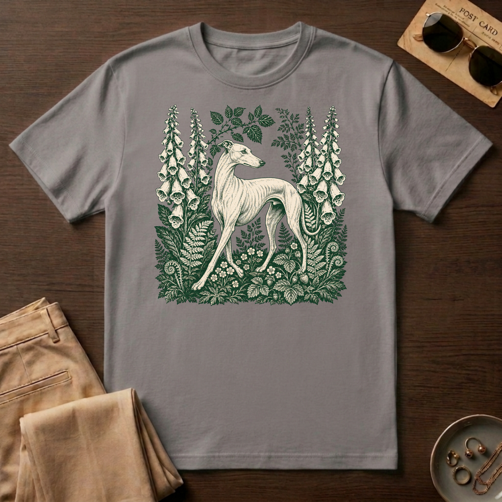 Greyhound in Botanical Garden T-Shirt