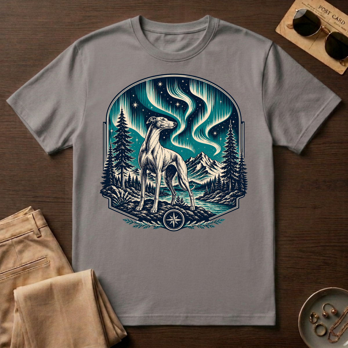 Northern Lights Greyhound T-Shirt