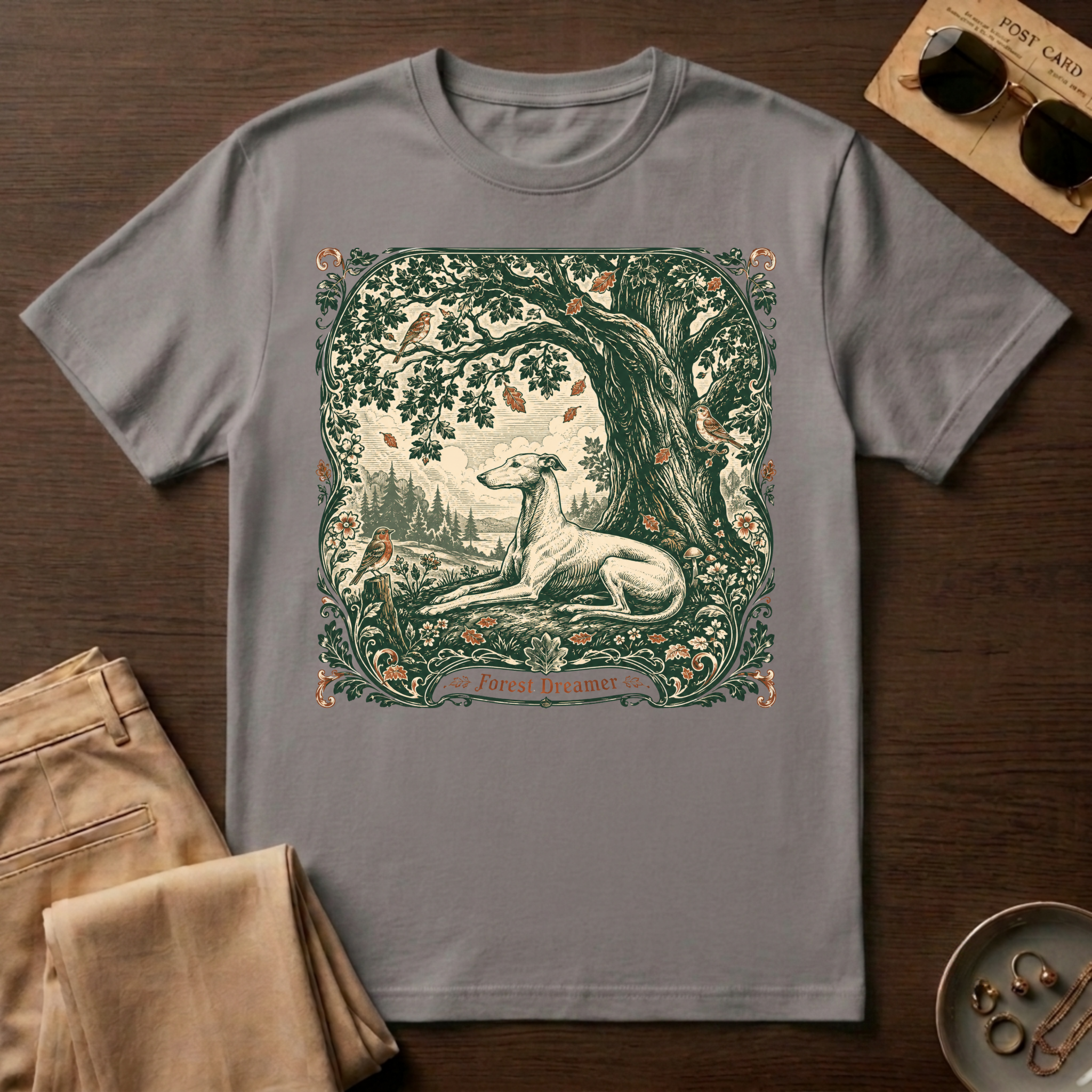 Forest Dreamer Greyhound T-Shirt