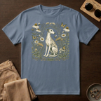 Greyhound Among Bees & Flowers T-Shirt