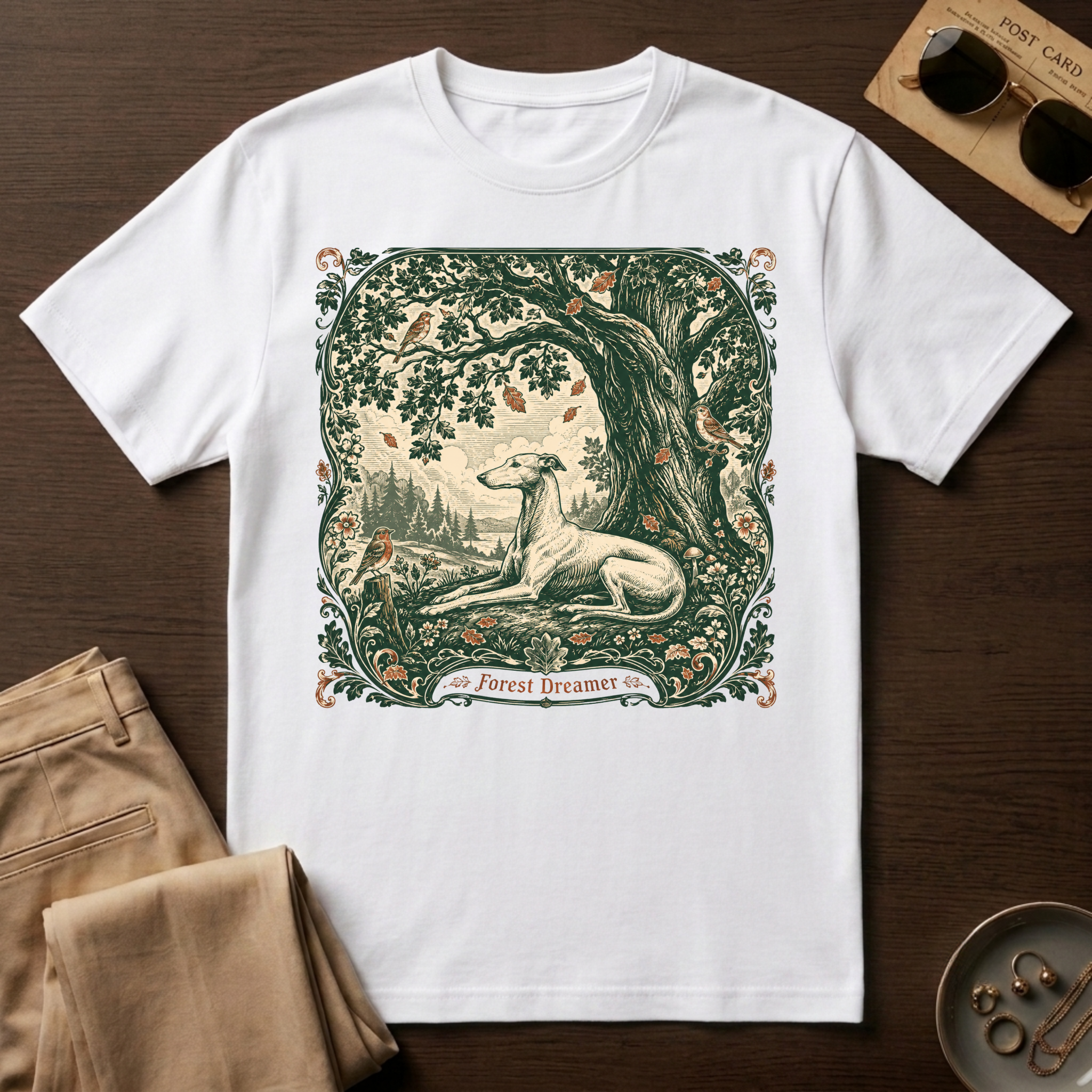Forest Dreamer Greyhound T-Shirt